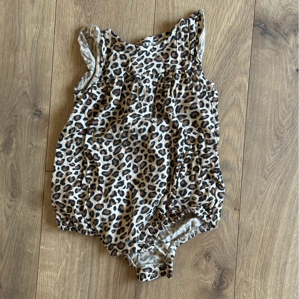 Leopard bubble romper